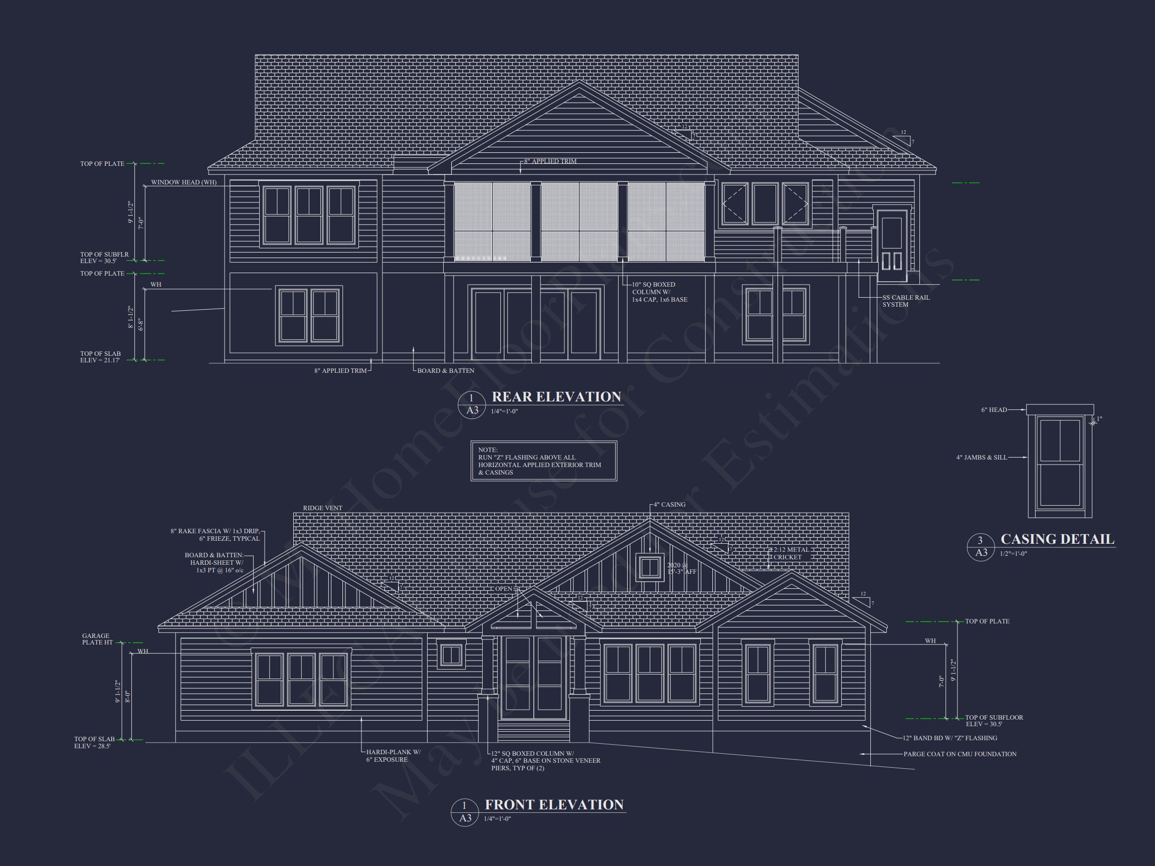 Craftsman house Plan with 2 Floors,CAD Designs & Open Layout