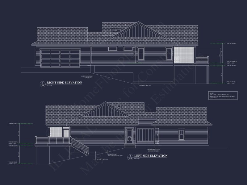 Craftsman house Plan with 2 Floors, CAD Designs & Open Layout