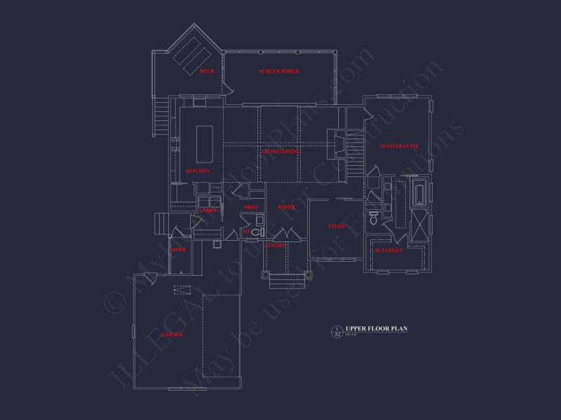 Craftsman house Plan with 2 Floors, CAD Designs & Open Layout