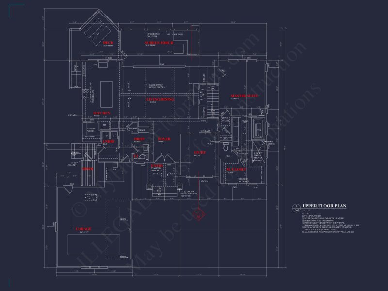Craftsman house Plan with 2 Floors, CAD Designs & Open Layout