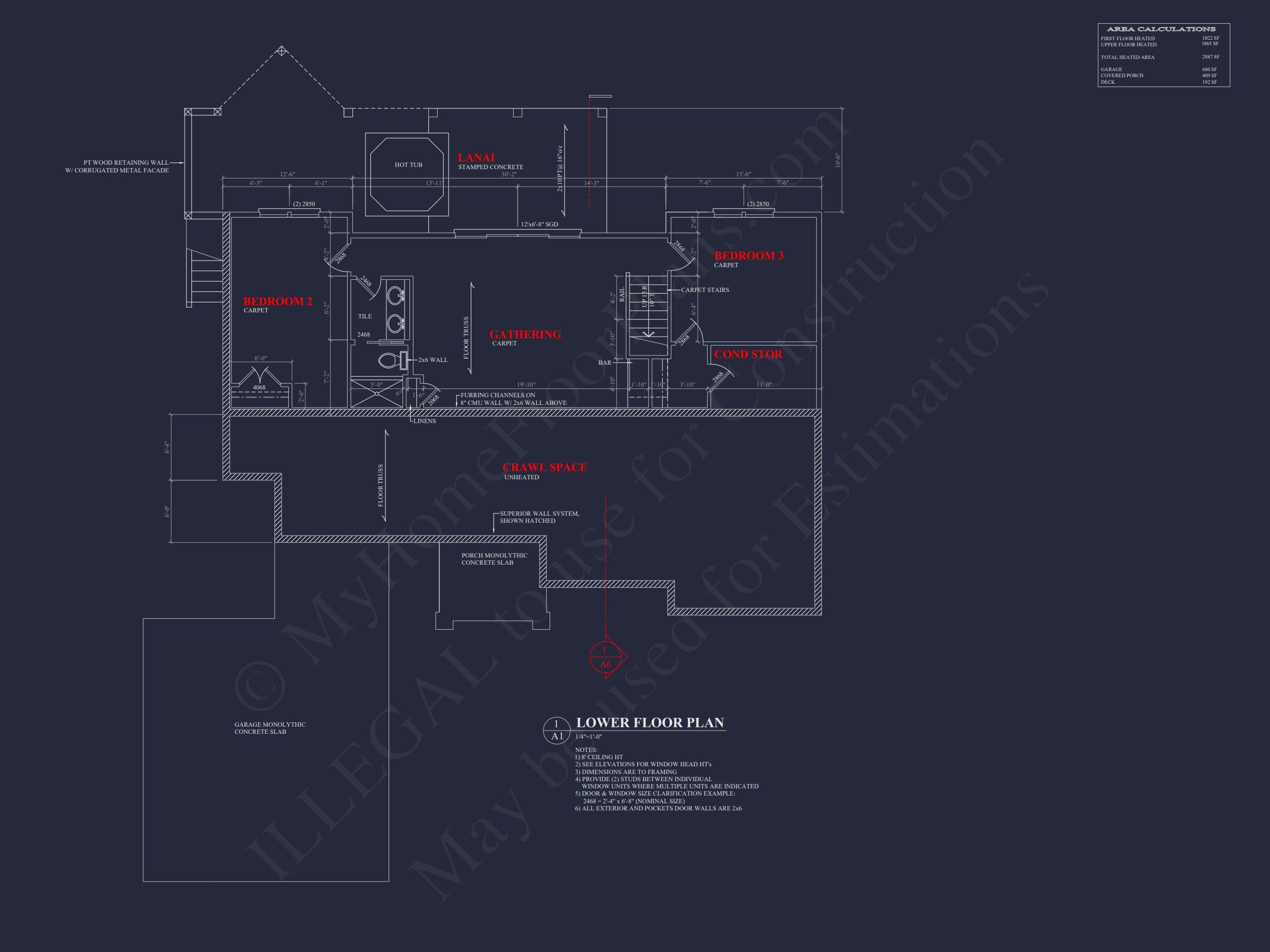 Craftsman house Plan with 2 Floors,CAD Designs & Open Layout