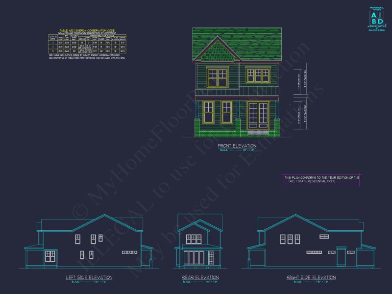 Craftsman house Plan with 2 Floors, Open Floor Plan, and CAD Designs