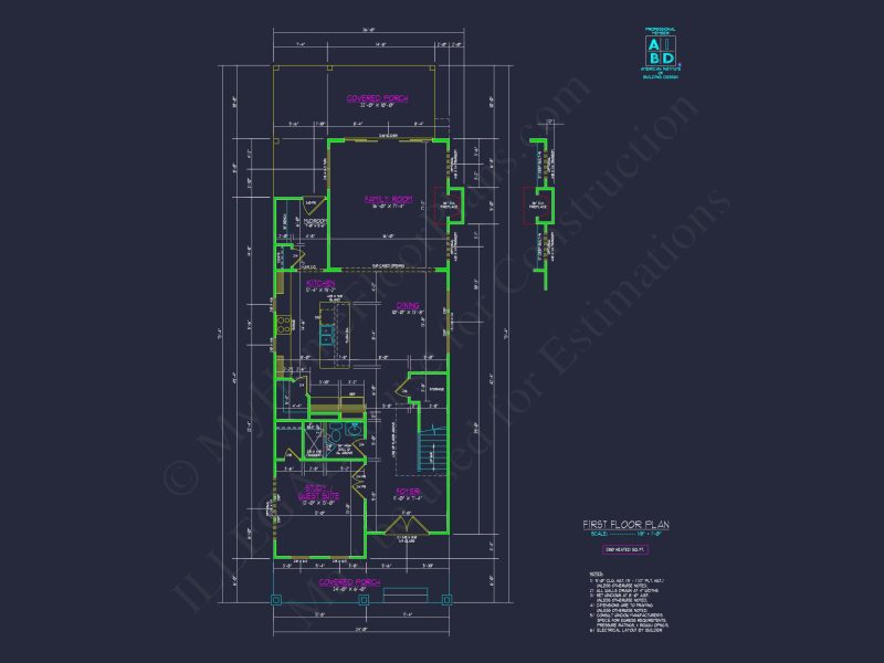 Craftsman house Plan with 2 Floors, Open Floor Plan, and CAD Designs