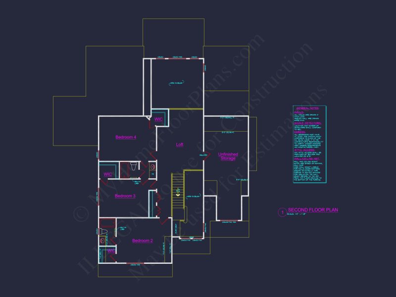 Craftsman house Plan with 2 Stories and 3-Car Garage