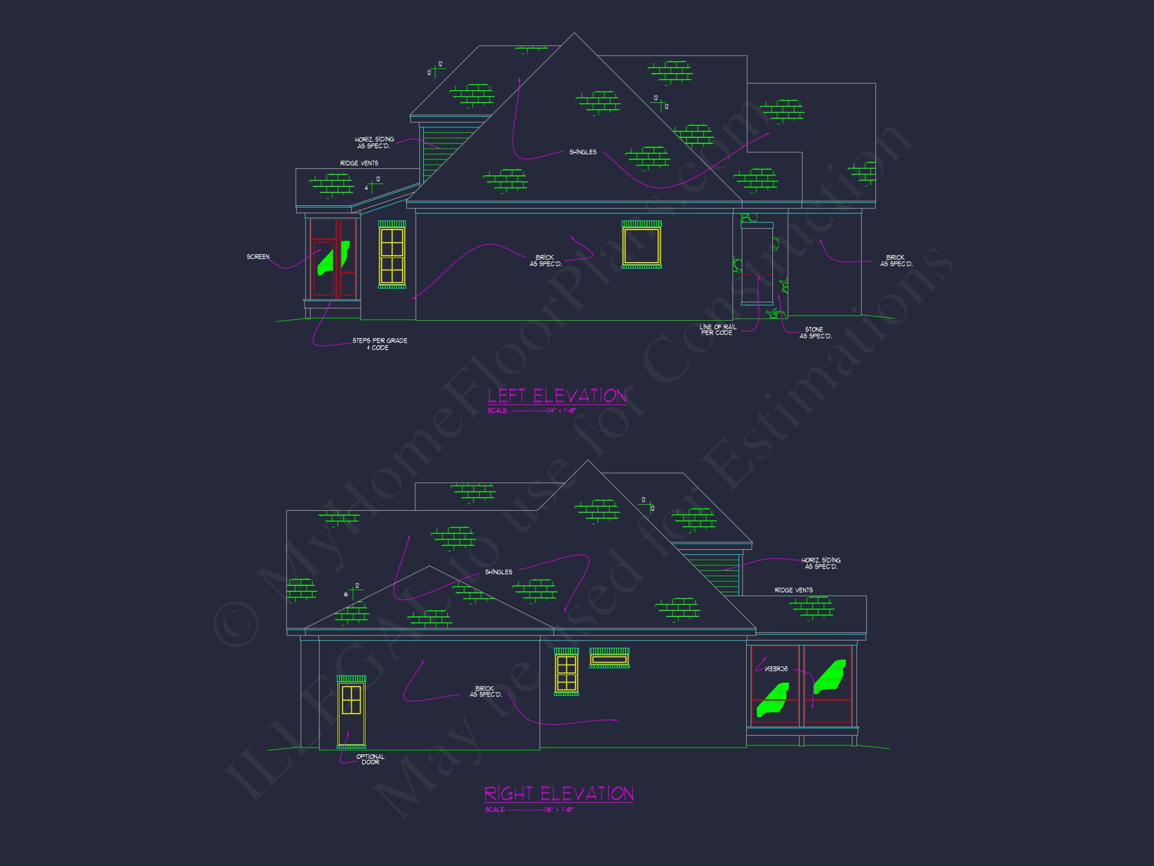 Craftsman house Plan with 2-Story CAD Design & Spacious Layout