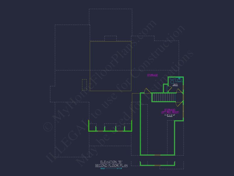 Craftsman house Plan with 2-Story Design and CAD Blueprint