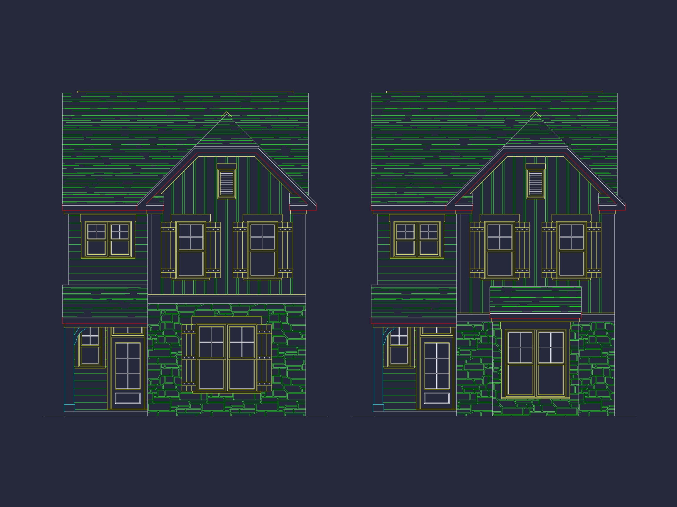 Craftsman Home Plan with 2-Story Design and CAD Blueprint