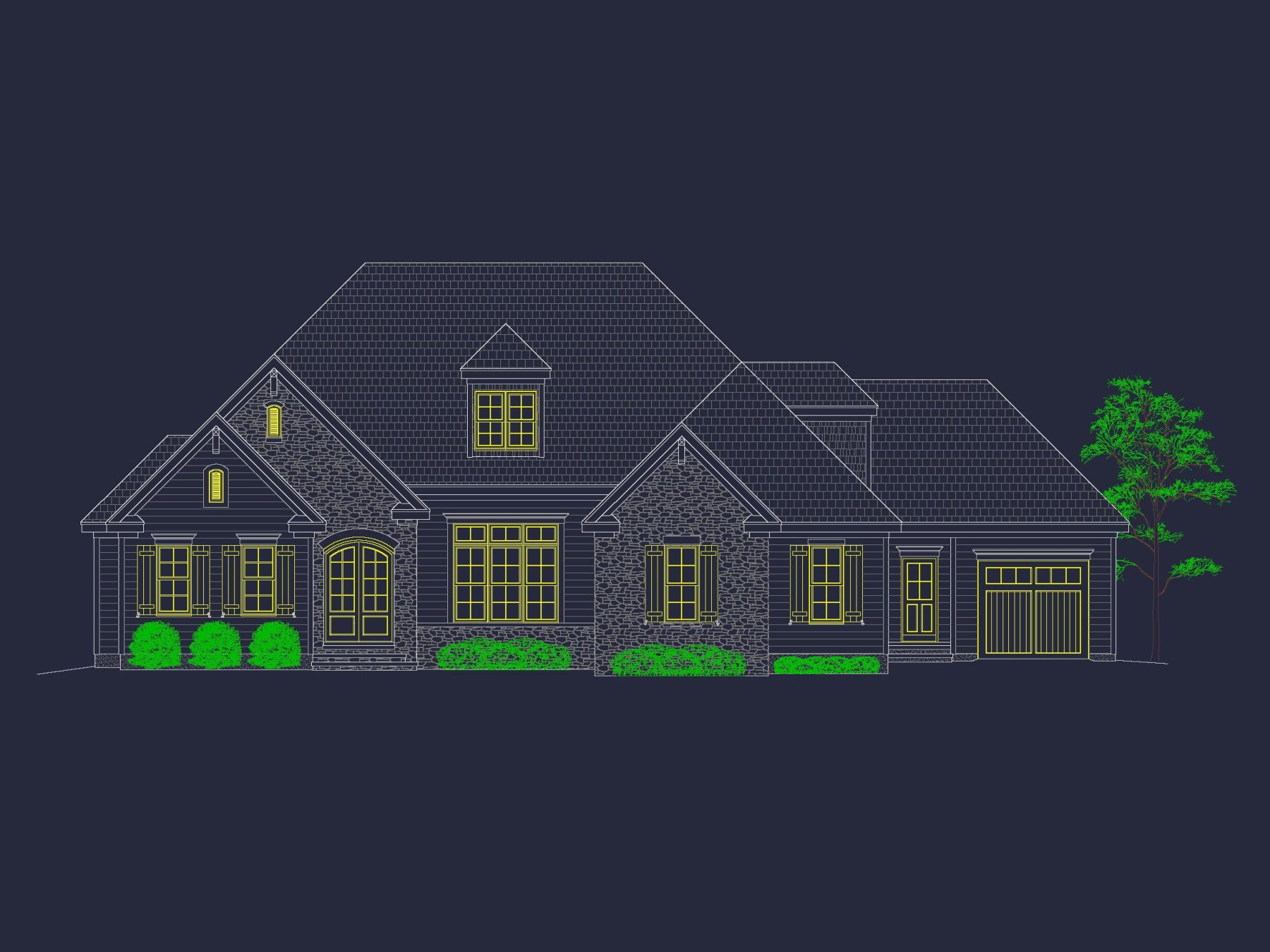 Craftsman house Plan with 2-Story Design and Spacious Blueprint