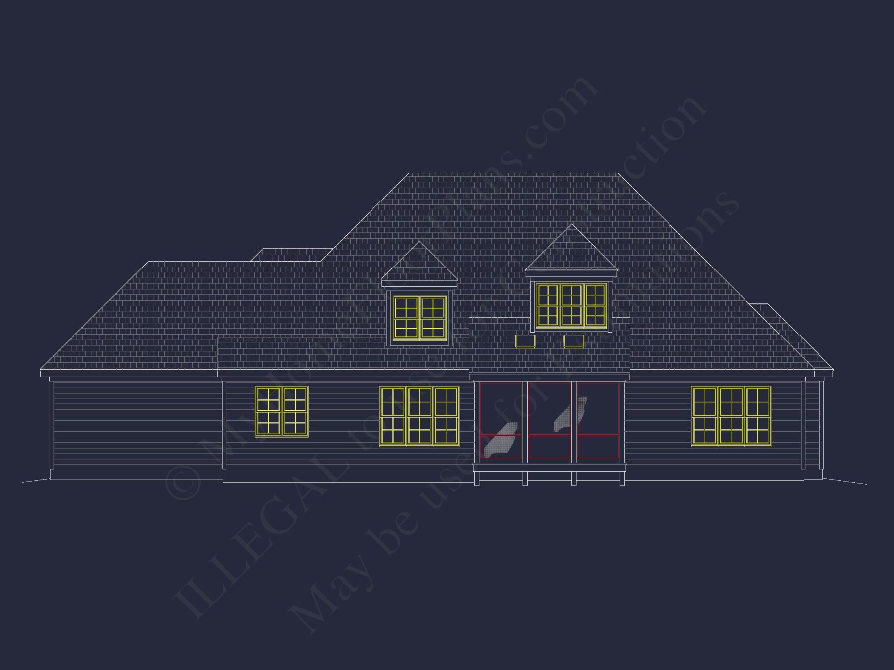 Craftsman house Plan with 2-Story Design and Spacious Blueprint