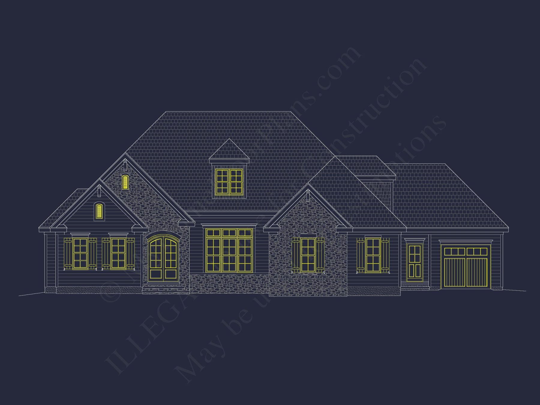 Craftsman house Plan with 2-Story Design and Spacious Blueprint