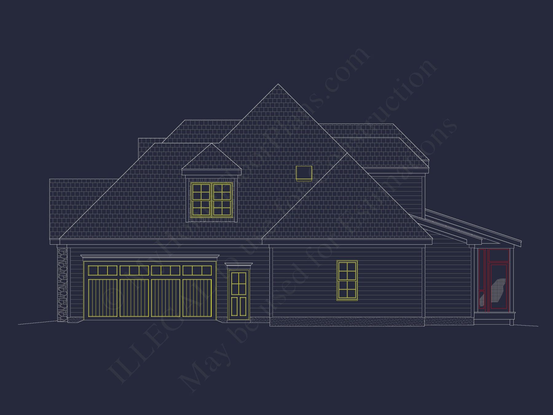 Craftsman house Plan with 2-Story Design and Spacious Blueprint