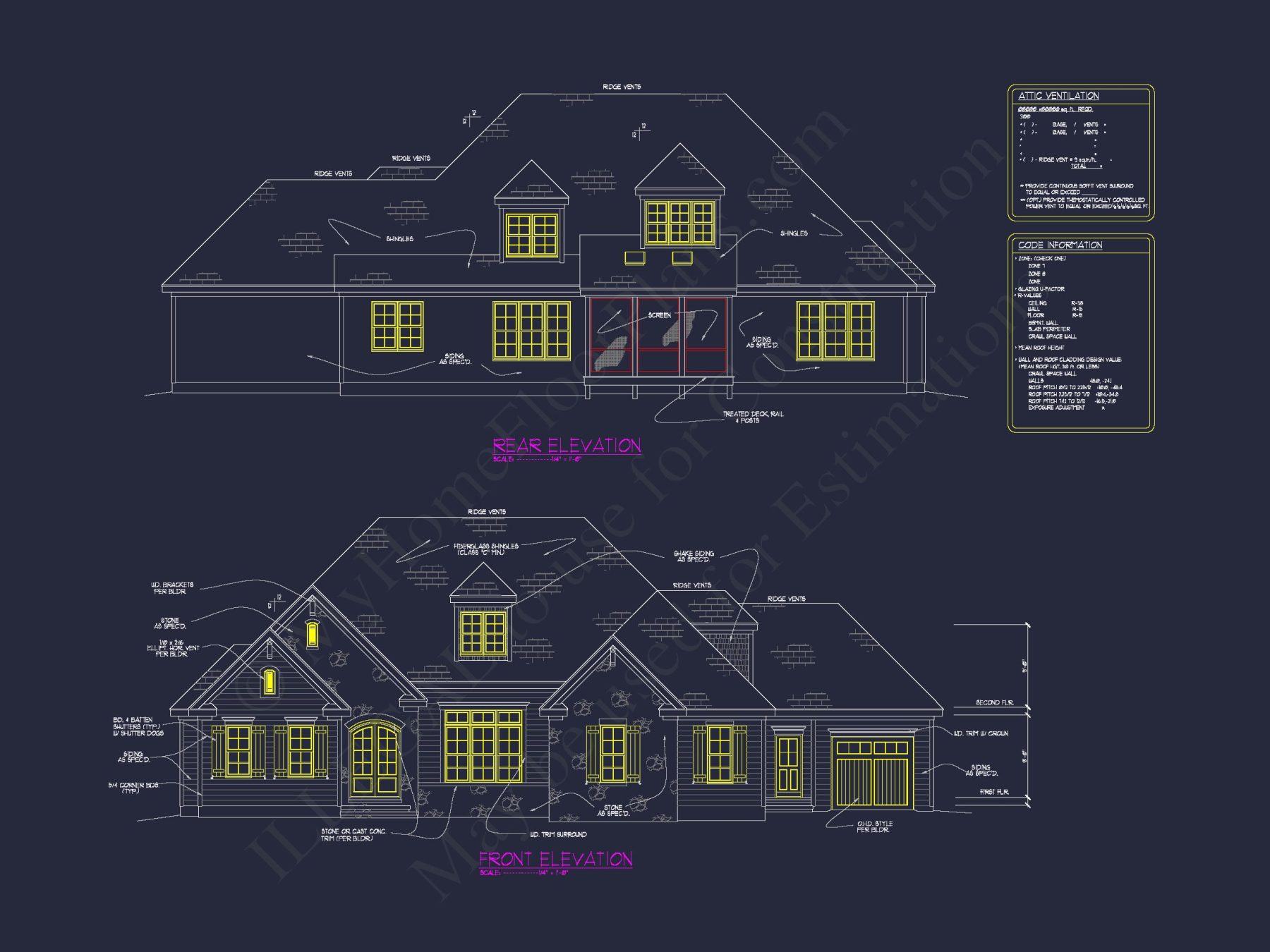 Craftsman house Plan with 2-Story Design and Spacious Blueprint