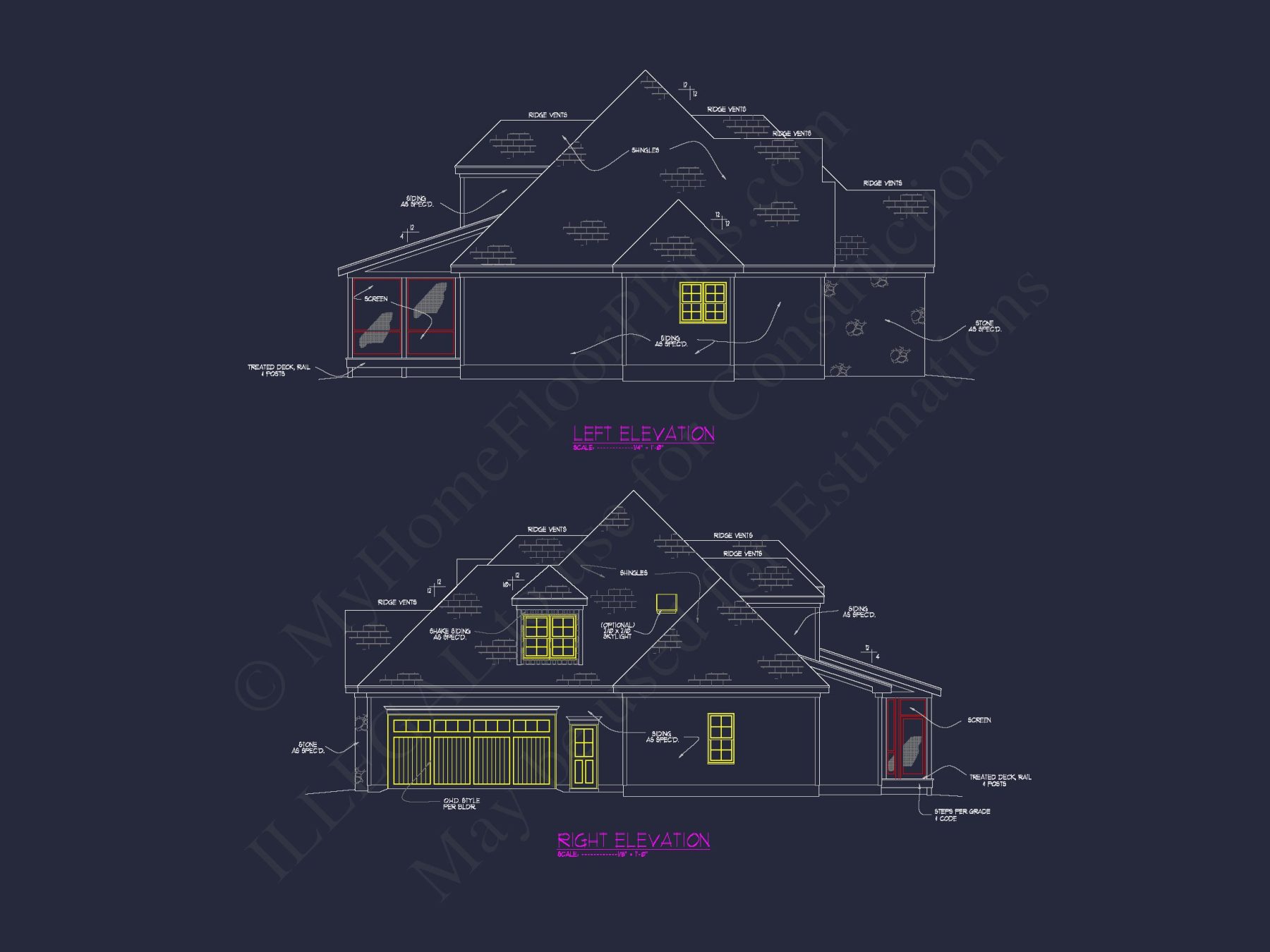 Craftsman house Plan with 2-Story Design and Spacious Blueprint