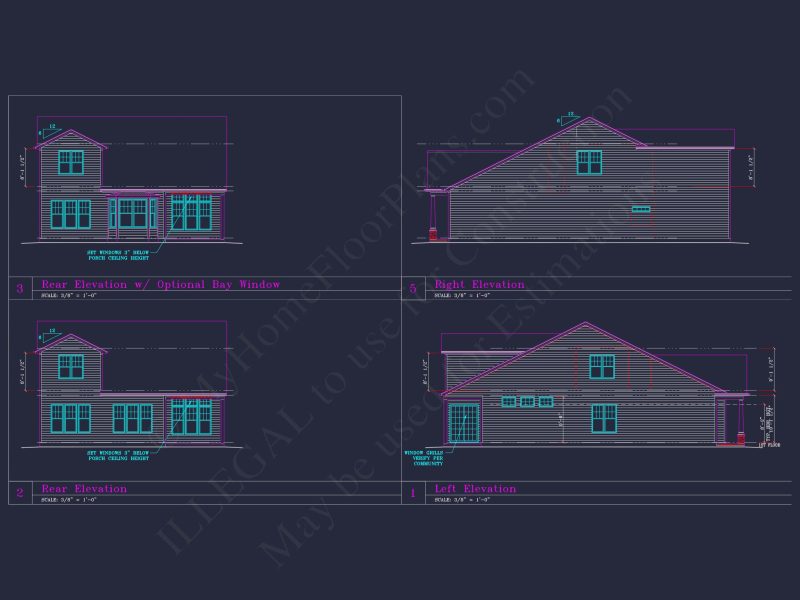 Craftsman house Plan with 3 Bedrooms and 2-Car Garage Design