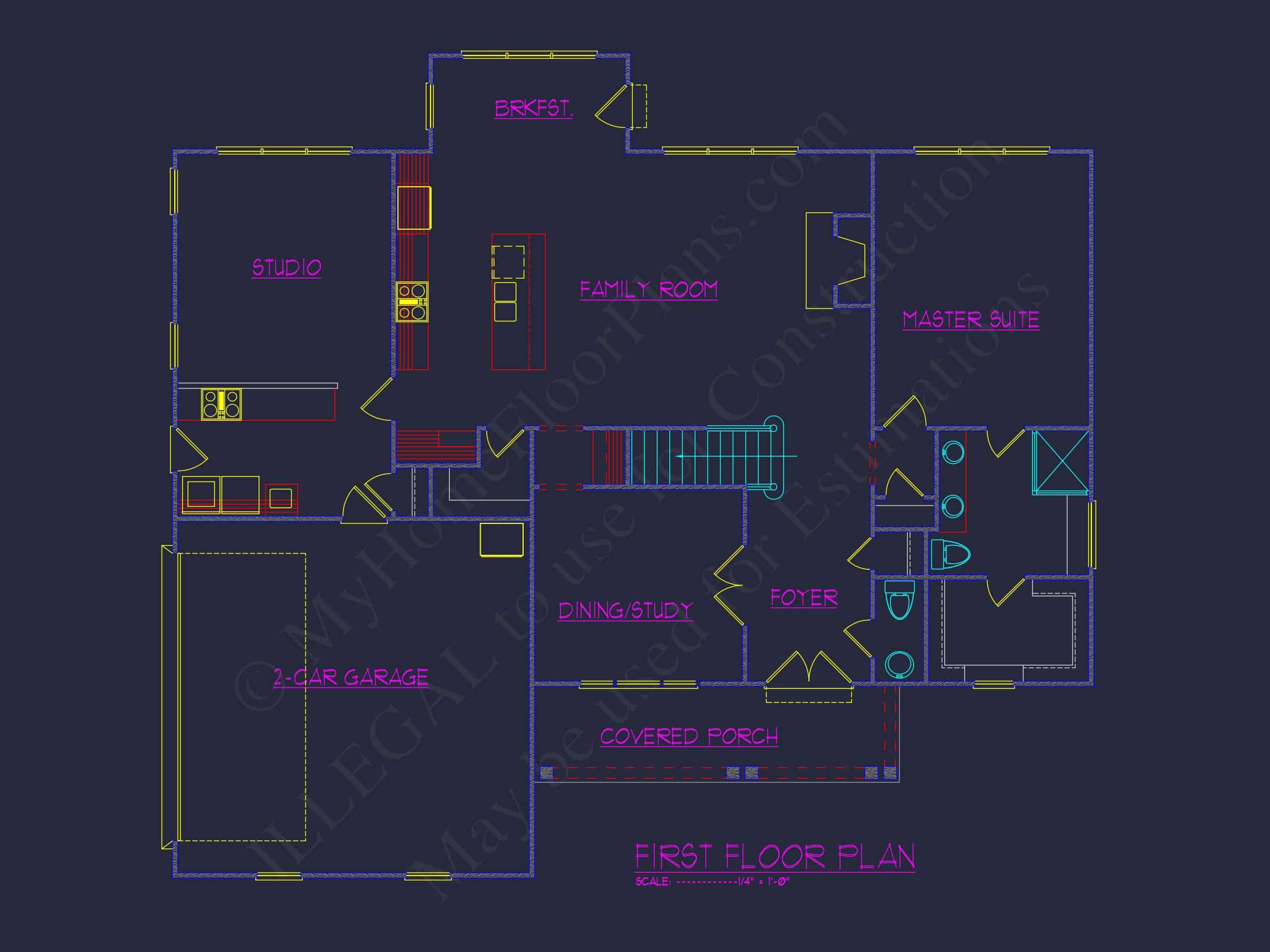 Craftsman house Plan with 3 Bedrooms and Spacious Floor Design