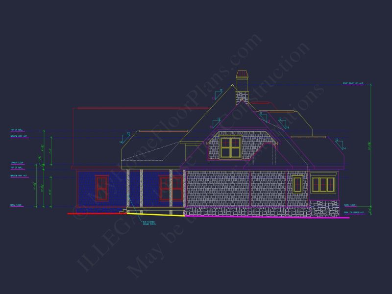 Craftsman house Plan with 3 Bedrooms, Garage & Bonus Room