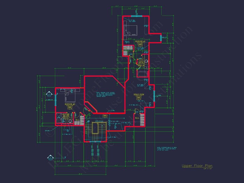 Craftsman house Plan with 3 Bedrooms, Garage & Bonus Room