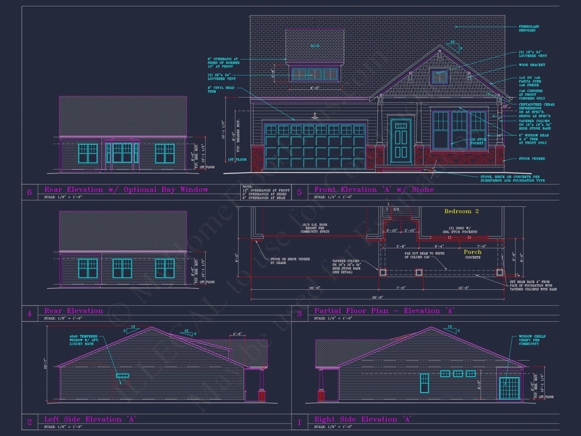 Craftsman house Plan with 3 Beds, 2 Baths, and CAD Designs