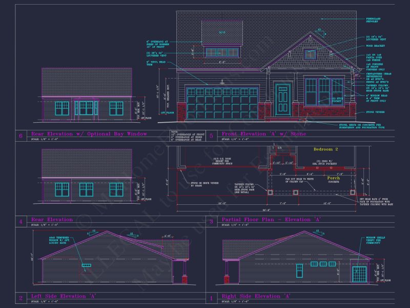 Craftsman house Plan with 3 Beds, 2 Baths, and CAD Designs