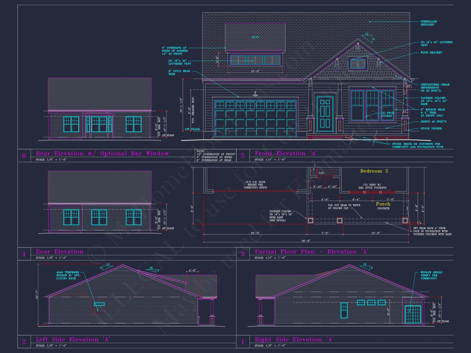Craftsman house Plan with 3 Beds, 2 Baths, and CAD Designs