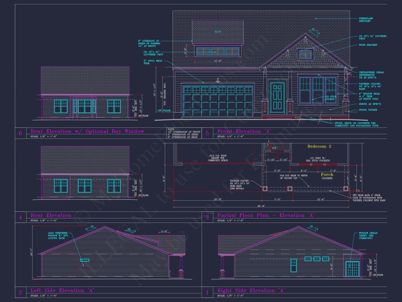 Craftsman house Plan with 3 Beds, 2 Baths, and CAD Designs