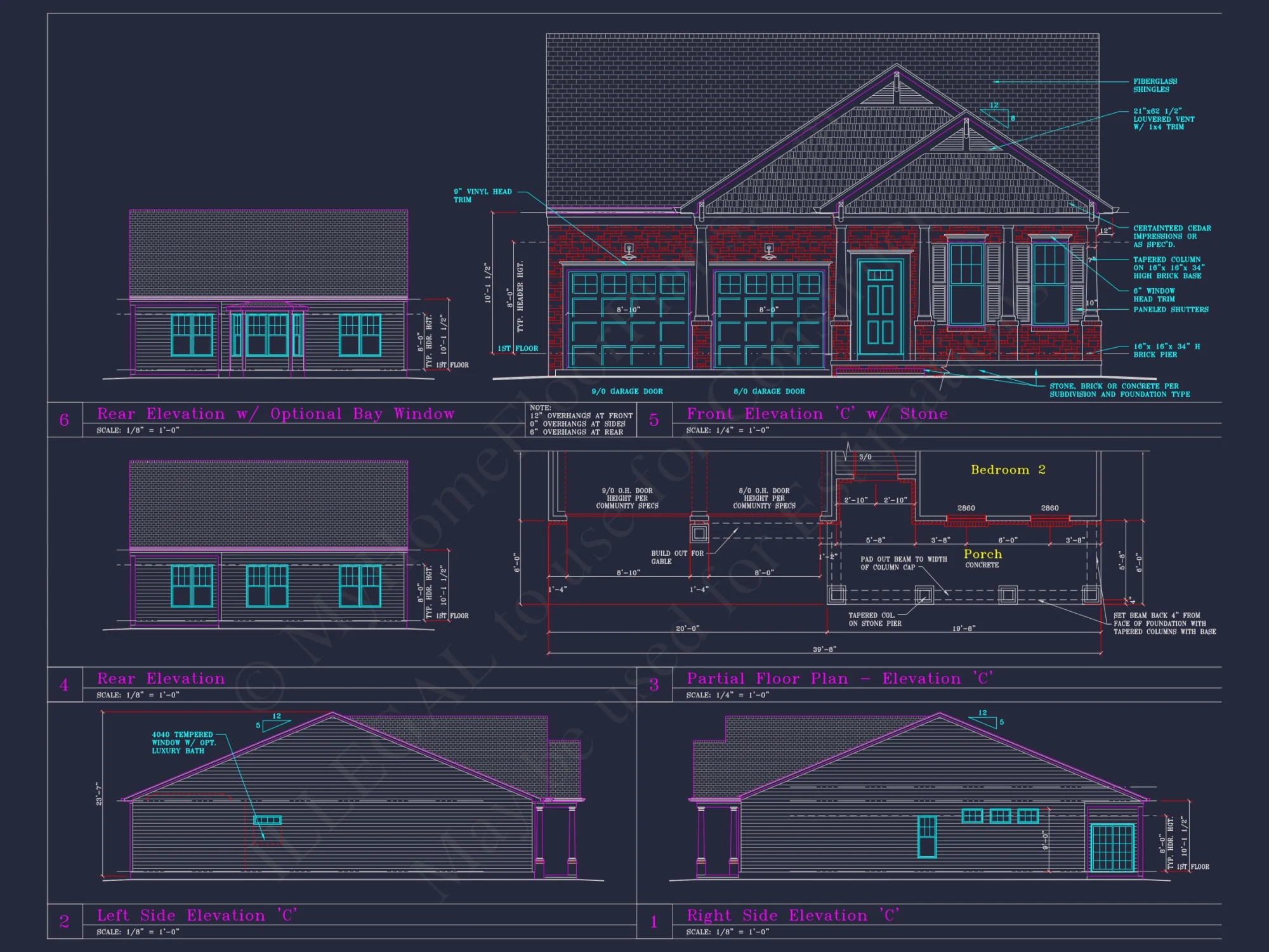 Craftsman house Plan with 3 Beds, 2 Baths, and CAD Designs