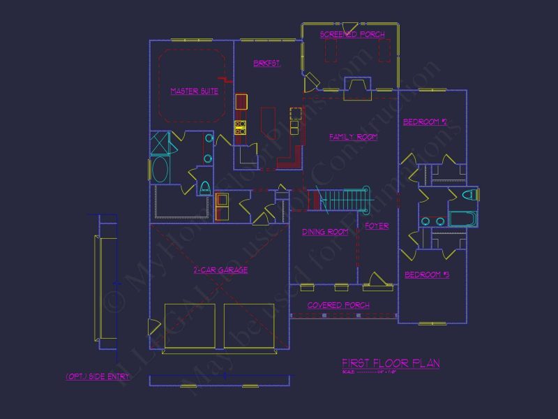 Craftsman house Plan with 3 Beds, Spacious Floor Plans, and CAD Designs
