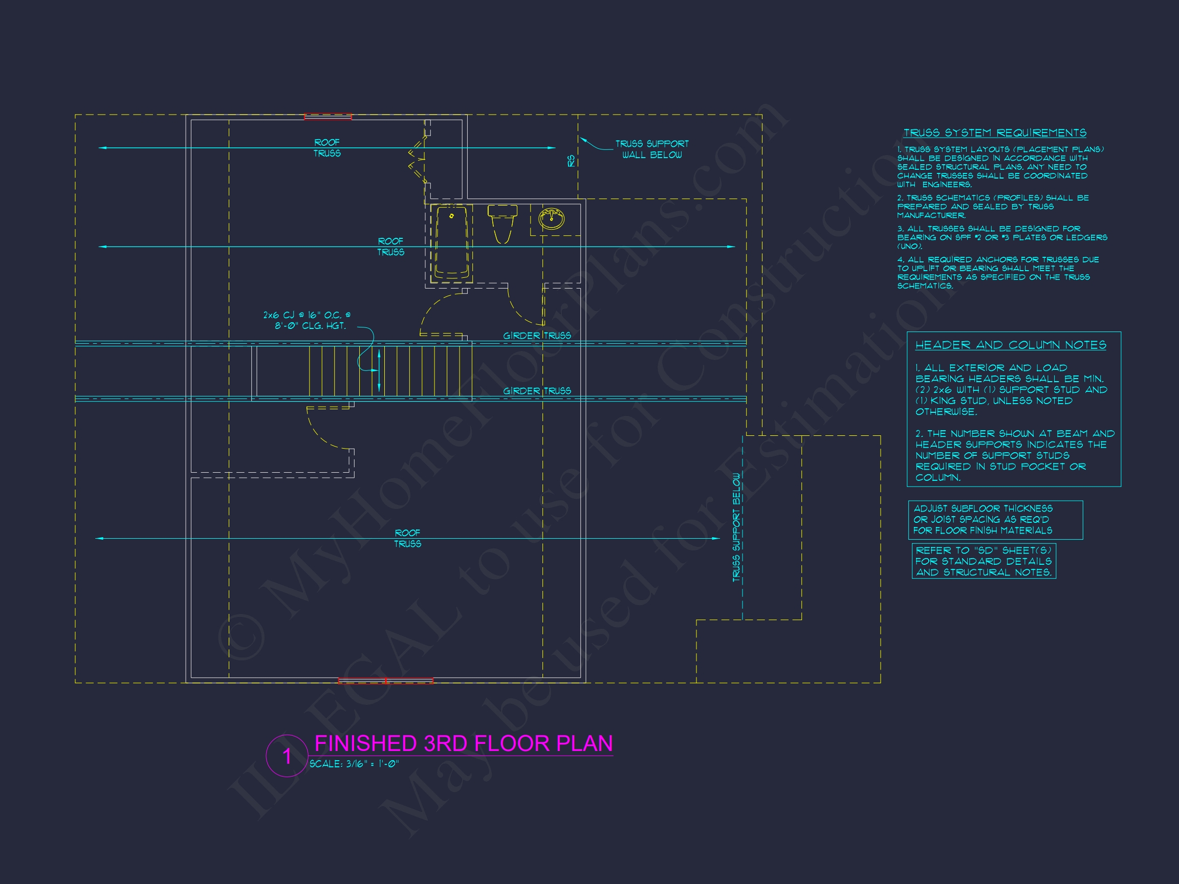 Craftsman Home Plan with 3 Floors and Detailed CAD Designs