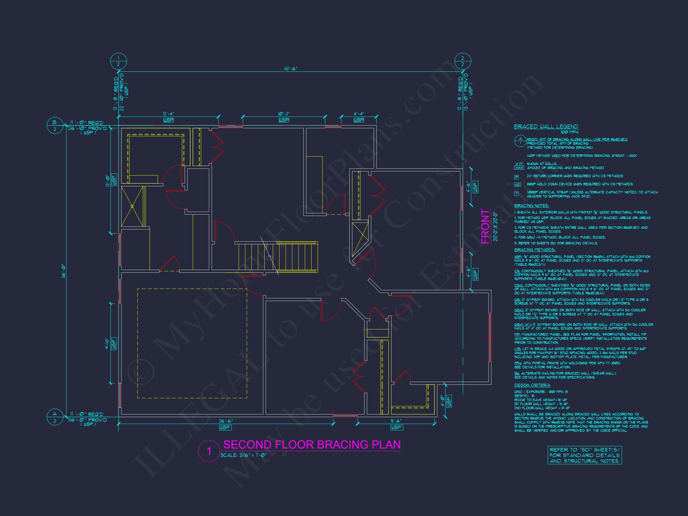 Craftsman Home Plan with 3 Floors and Detailed CAD Designs