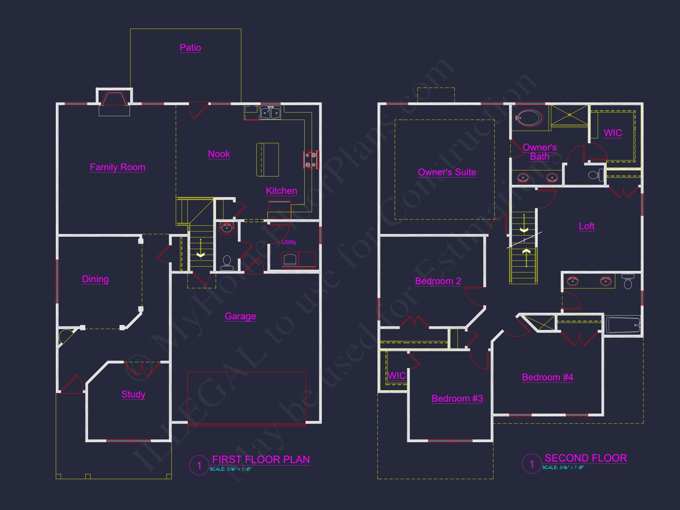 Craftsman Home Plan with 3 Floors and Detailed CAD Designs