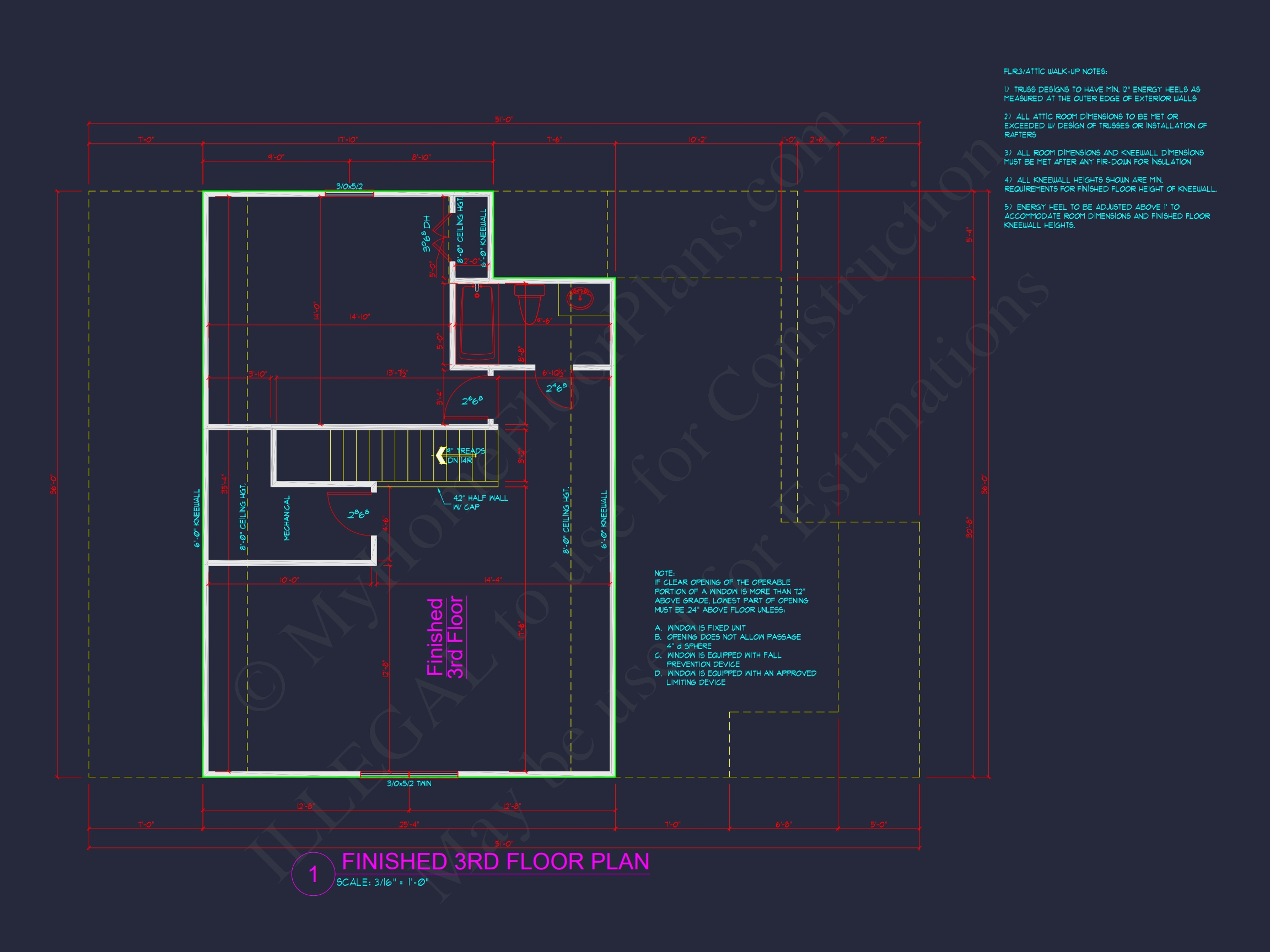 Craftsman Home Plan with 3 Floors and Detailed CAD Designs