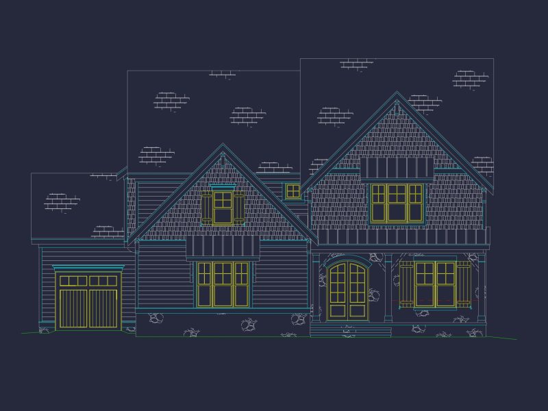 Craftsman house Plan with 3 Floors, 5 Beds, and CAD Designs