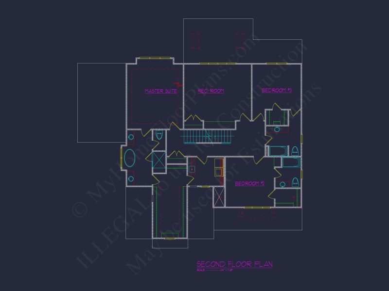Craftsman house Plan with 3 Floors, 5 Beds, and CAD Designs