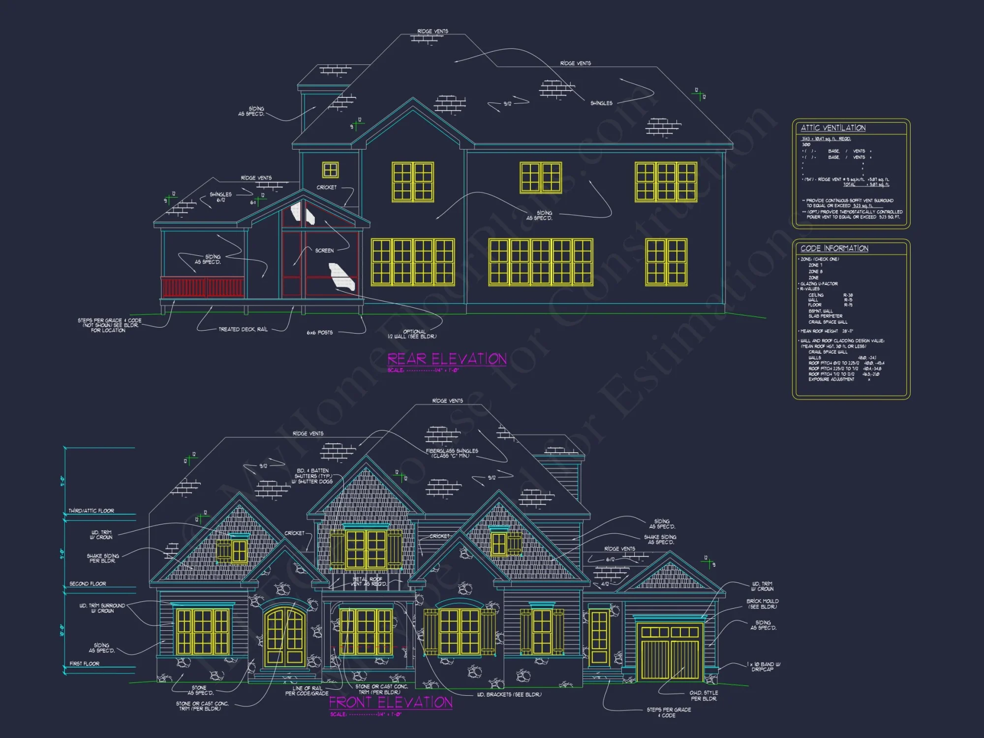 Craftsman house Plan with 4 Bedrooms & Vaulted Ceilings