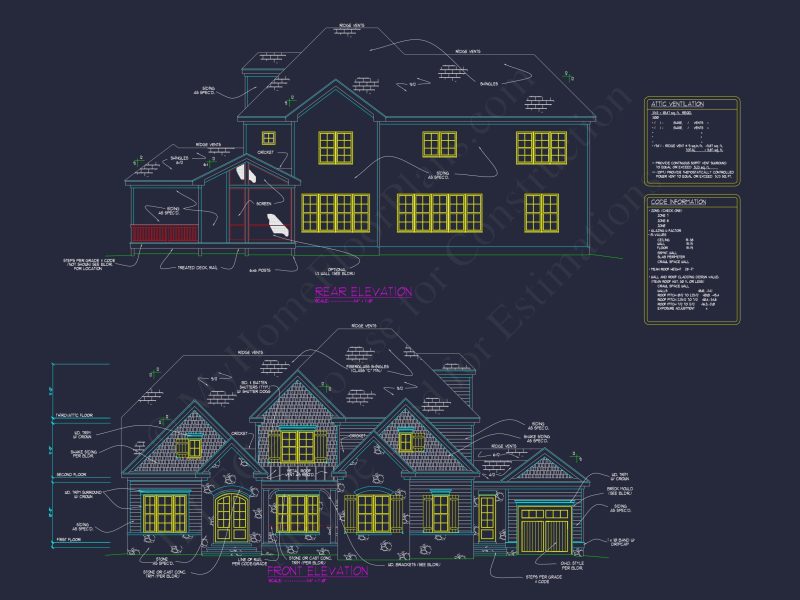 Craftsman house Plan with 4 Bedrooms & Vaulted Ceilings