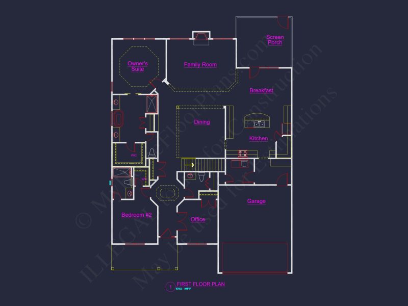Craftsman house Plan with 4 Bedrooms and CAD Architecture Designs