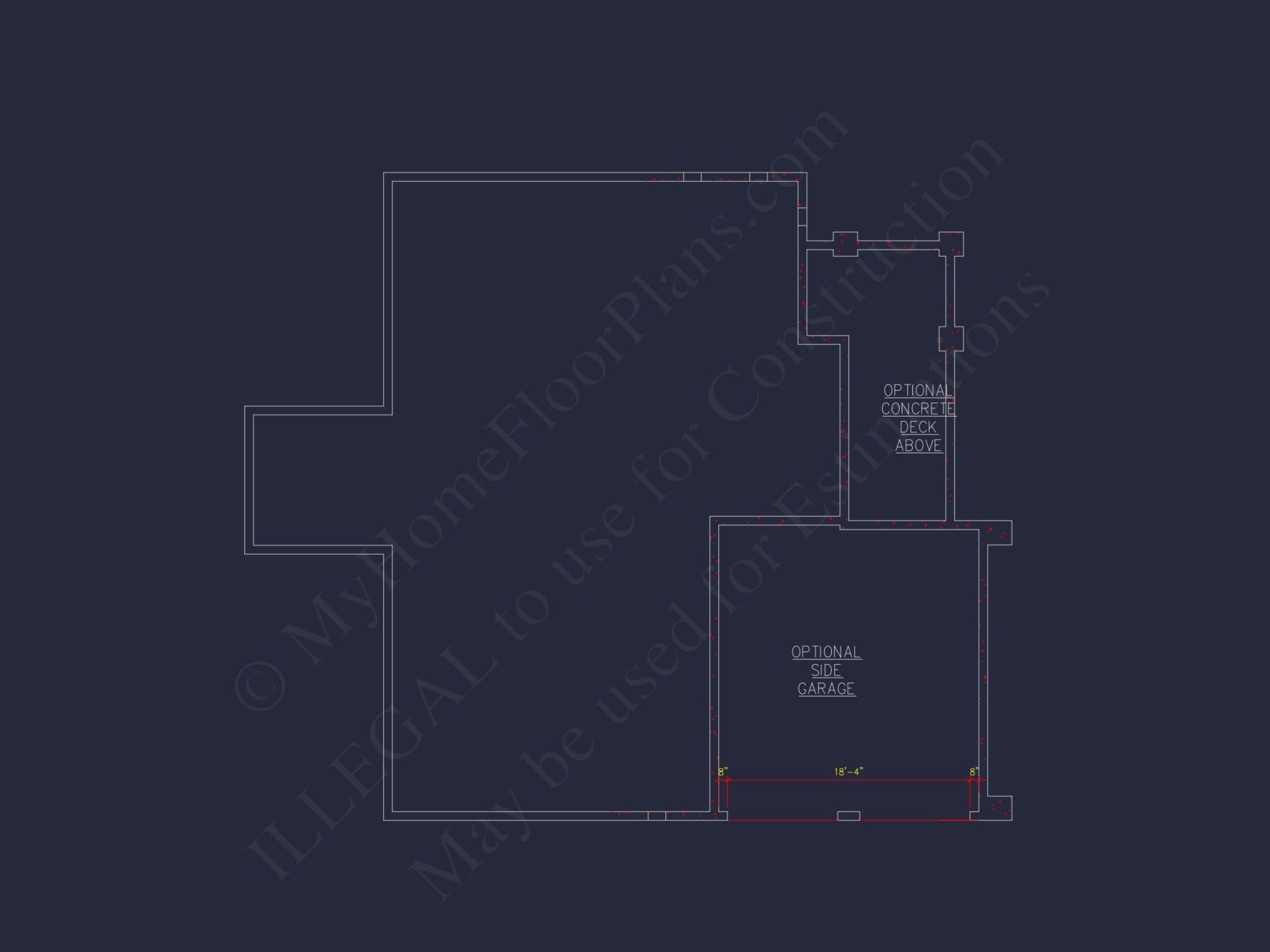 Craftsman house Plan with 4 Bedrooms and Vaulted Ceilings - CAD Design