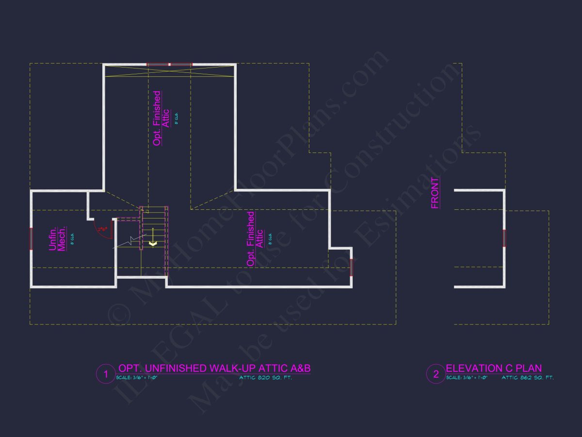 Craftsman house Plan with 4 Bedrooms, 3 Baths, and CAD Designs