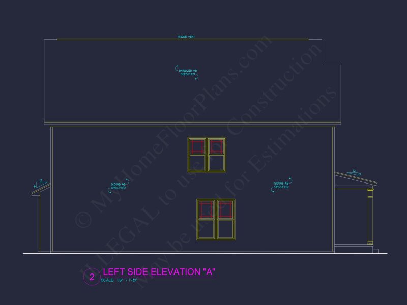 Craftsman house Plan with 4 Bedrooms, 3 Baths, and CAD Designs