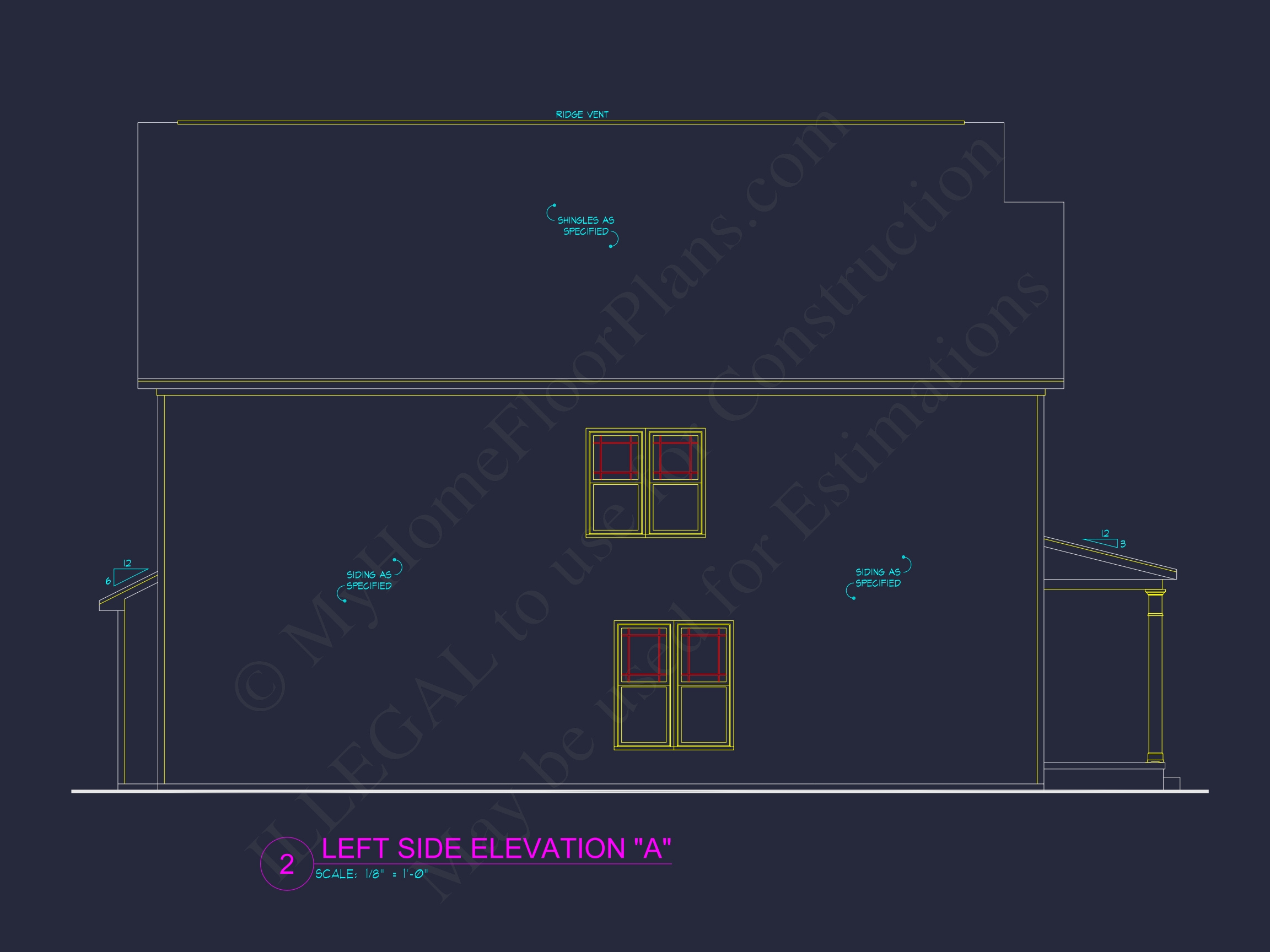 Craftsman Home Plan with 4 Bedrooms,3 Baths,and CAD Designs