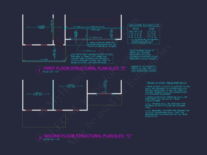 Craftsman house Plan with 4 Bedrooms, 3 Baths, and CAD Designs