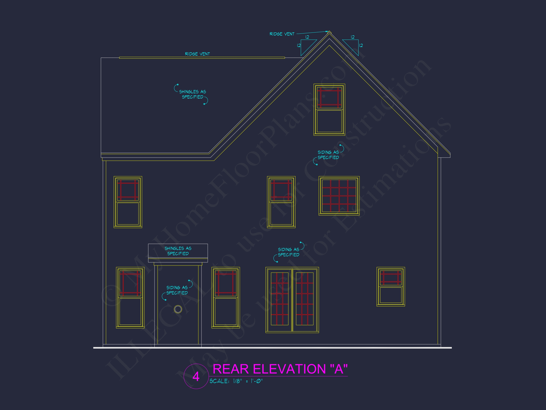 Craftsman Home Plan with 4 Bedrooms,3 Baths,and CAD Designs