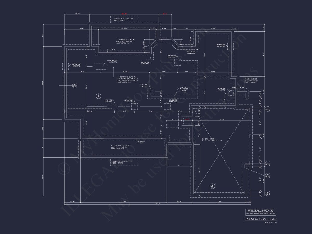 Craftsman house Plan with 4 Bedrooms, Large Floor Plan Design