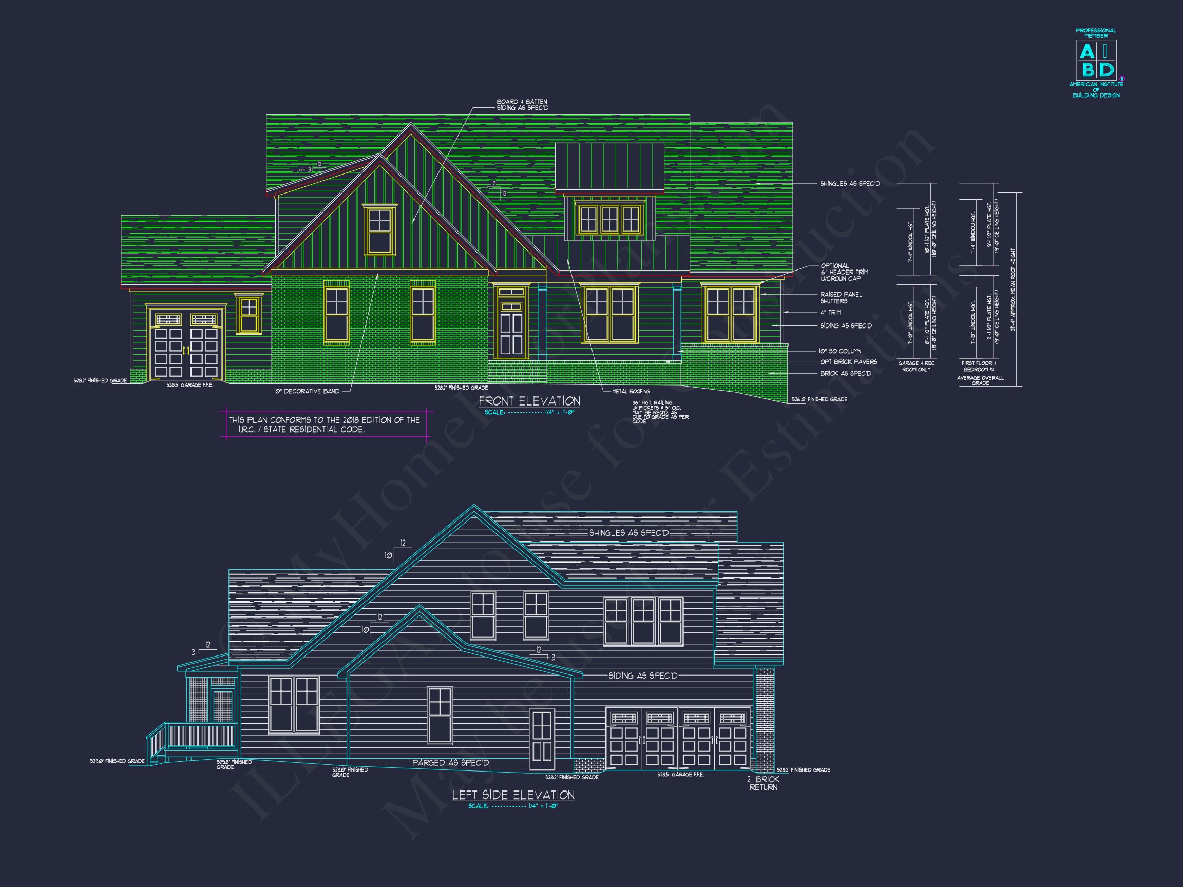 Craftsman house Plan with 4 Bedrooms,Spacious CAD Designs