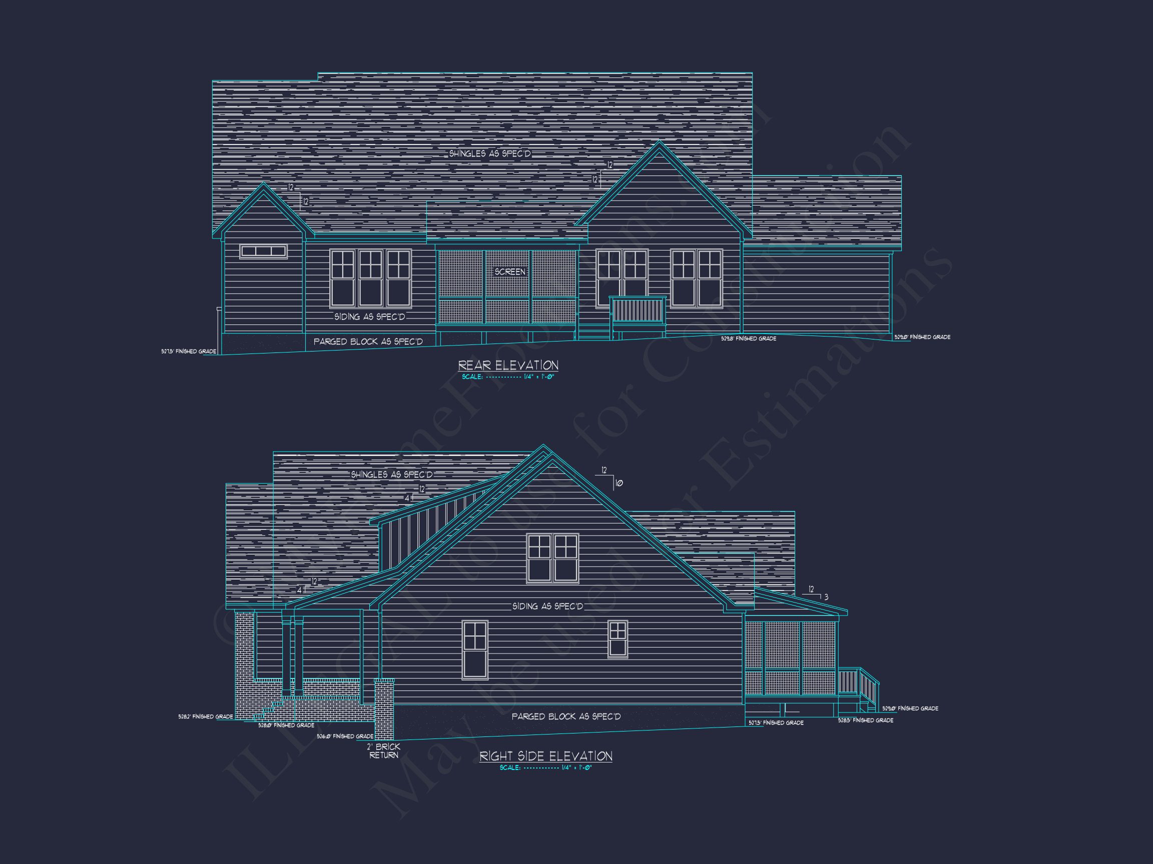 Craftsman house Plan with 4 Bedrooms,Spacious CAD Designs