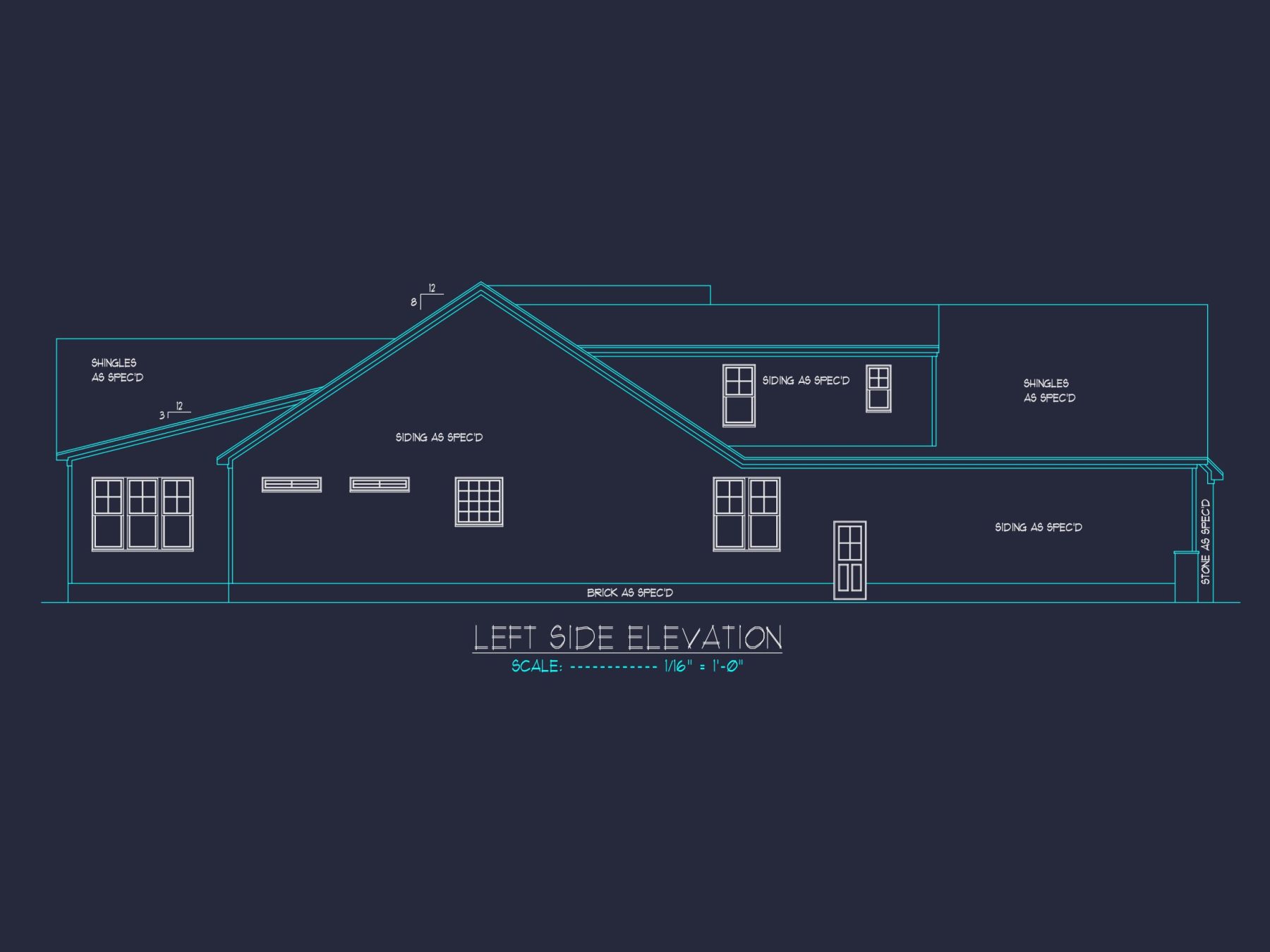 Craftsman house Plan with 4 Beds, 3 Baths, CAD Design & More