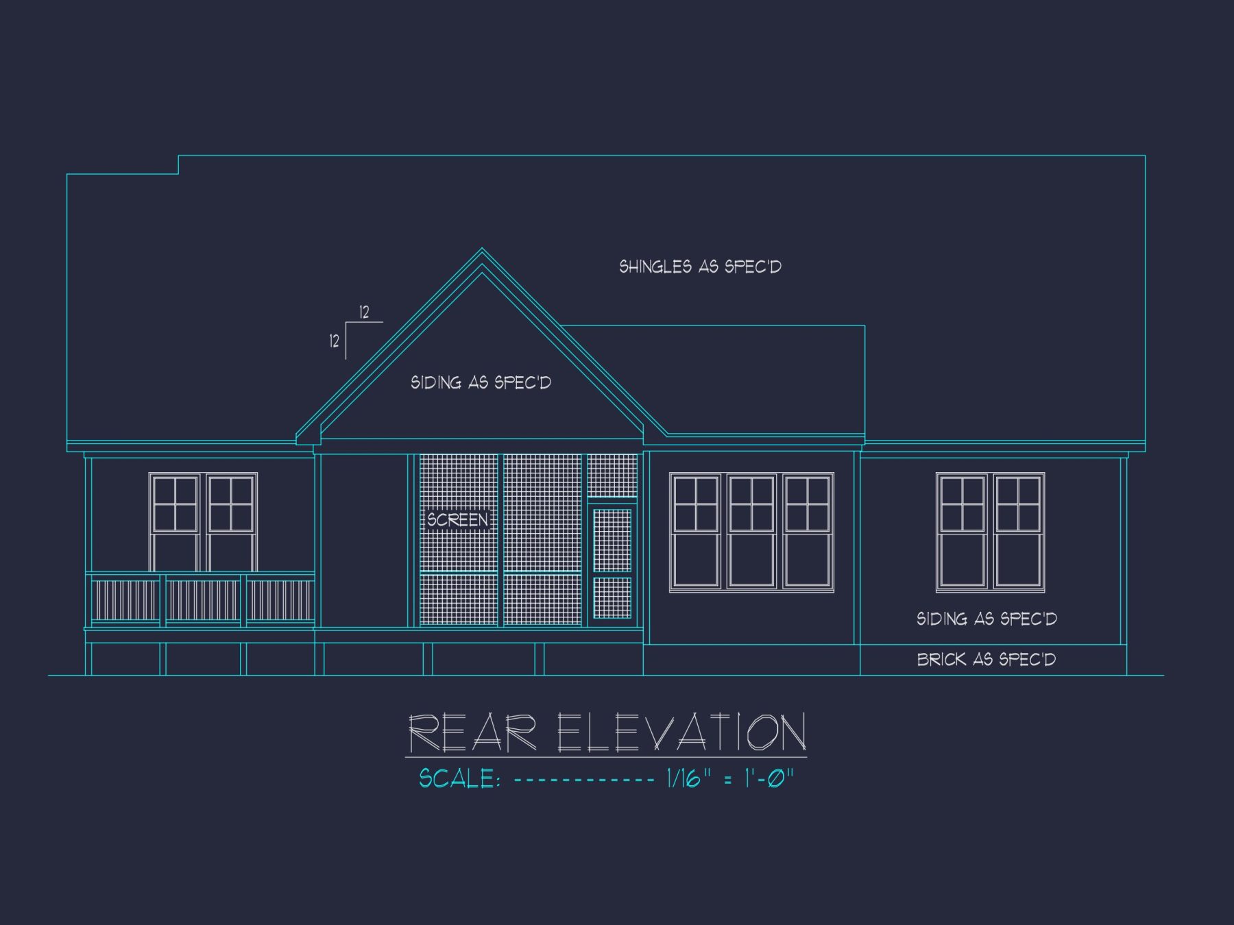 Craftsman house Plan with 4 Beds, 3 Baths, CAD Design & More