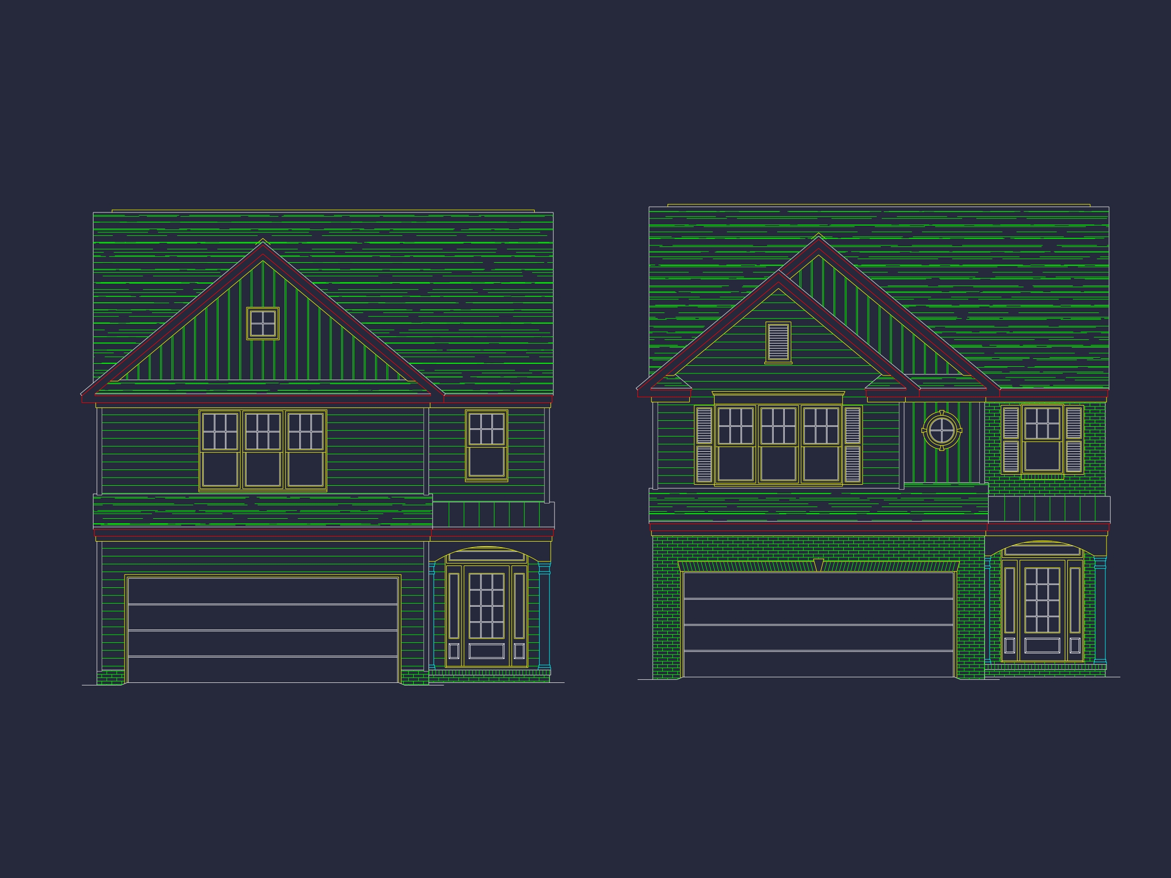 Craftsman Home Plan with CAD Blueprint and Floor Designs