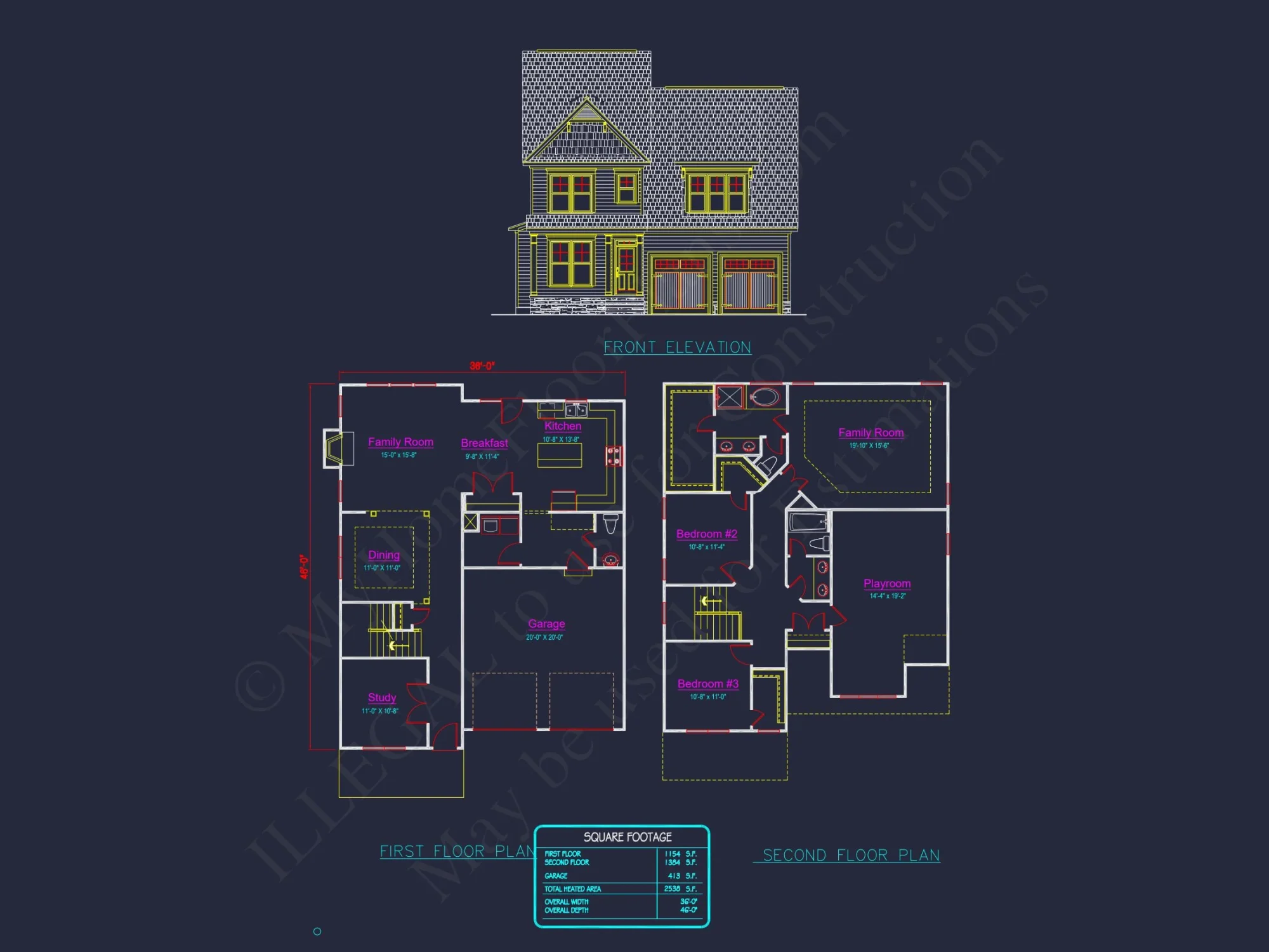 Craftsman house Plan with CAD Blueprint and Open Floor Plan
