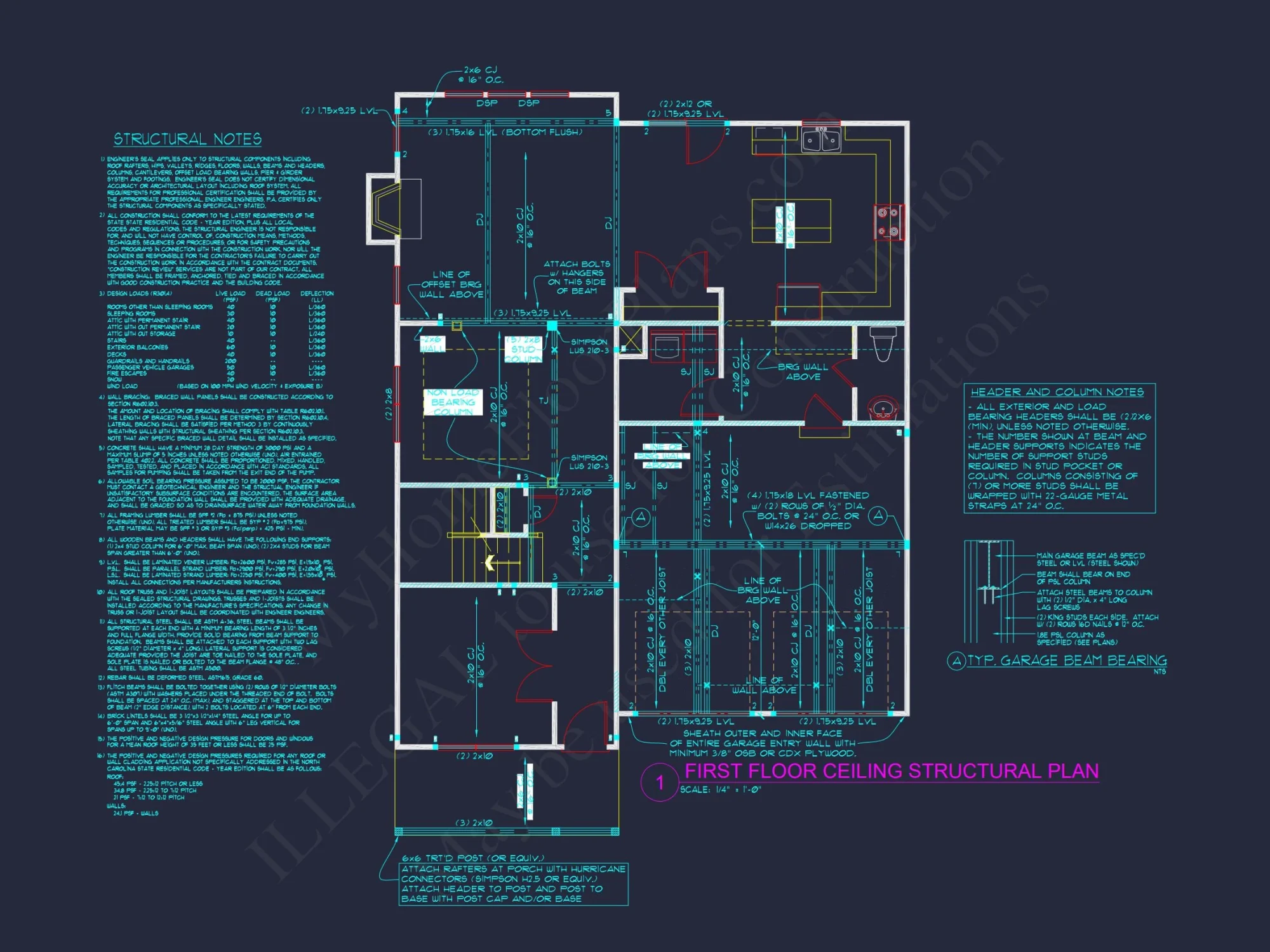 Craftsman house Plan with CAD Blueprint and Open Floor Plan